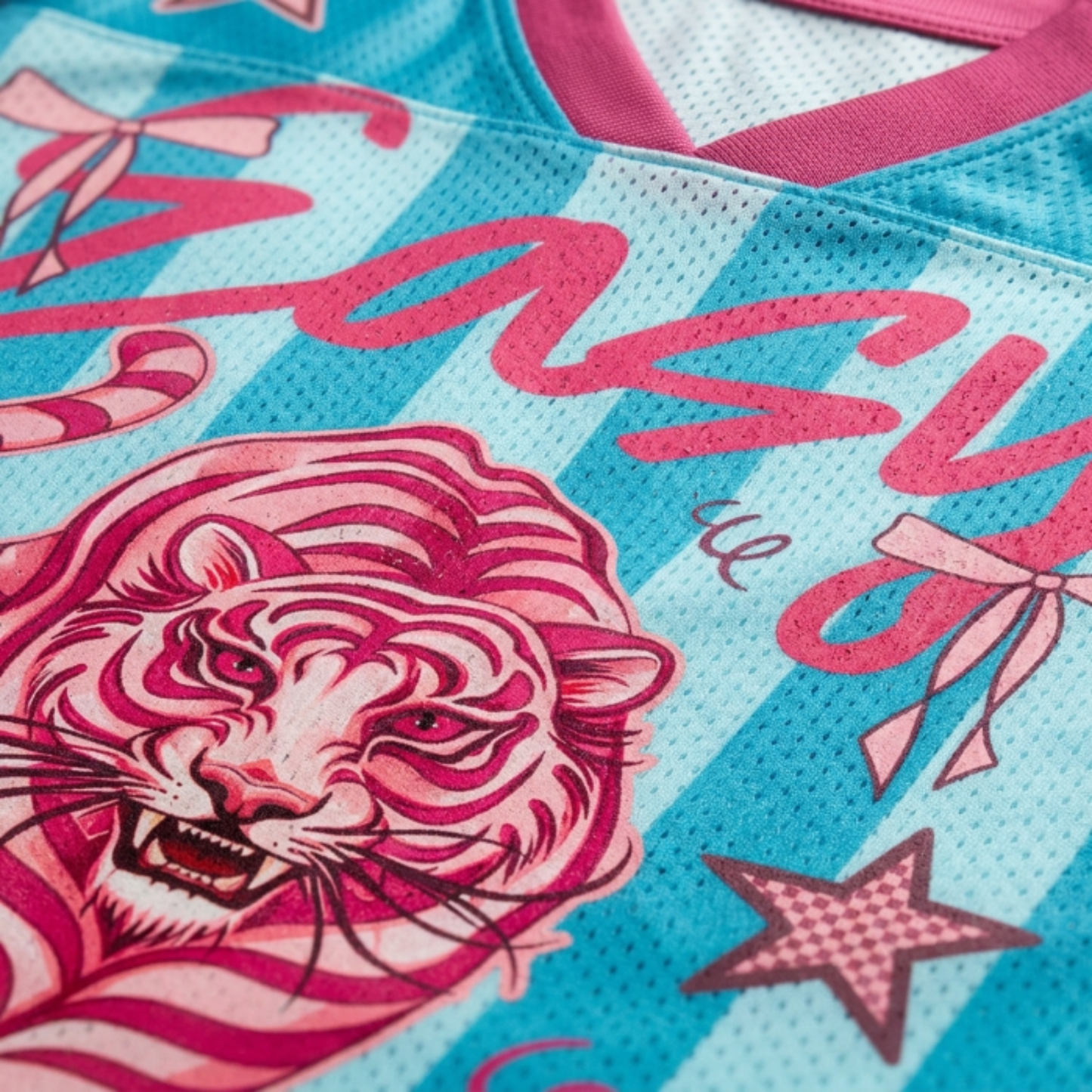 ChaoticClub Striped Easy Tiger Mesh Jersey
