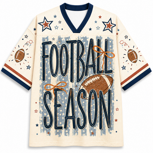 Chaotic Club Vintage Stripes Football Mom Mesh Jersey