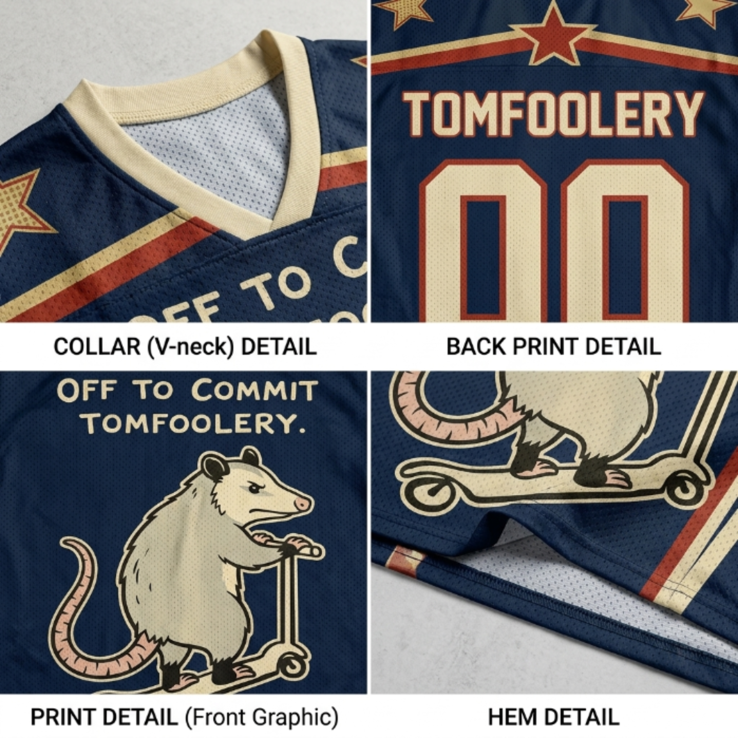 ChaoticClub Off To Commit Tomfoolery Opossum Mesh Jersey