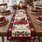 Chaotic Club Farmhouse Christmas Quilted Table Runner