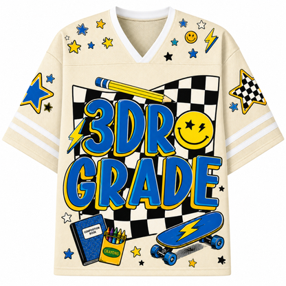 ChaoticClub Cool Skateboard Lightning Smiley Mesh Jersey