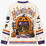 Chaotic Club Purple Halloweentown Trendy Fall Long Sleeve Jersey