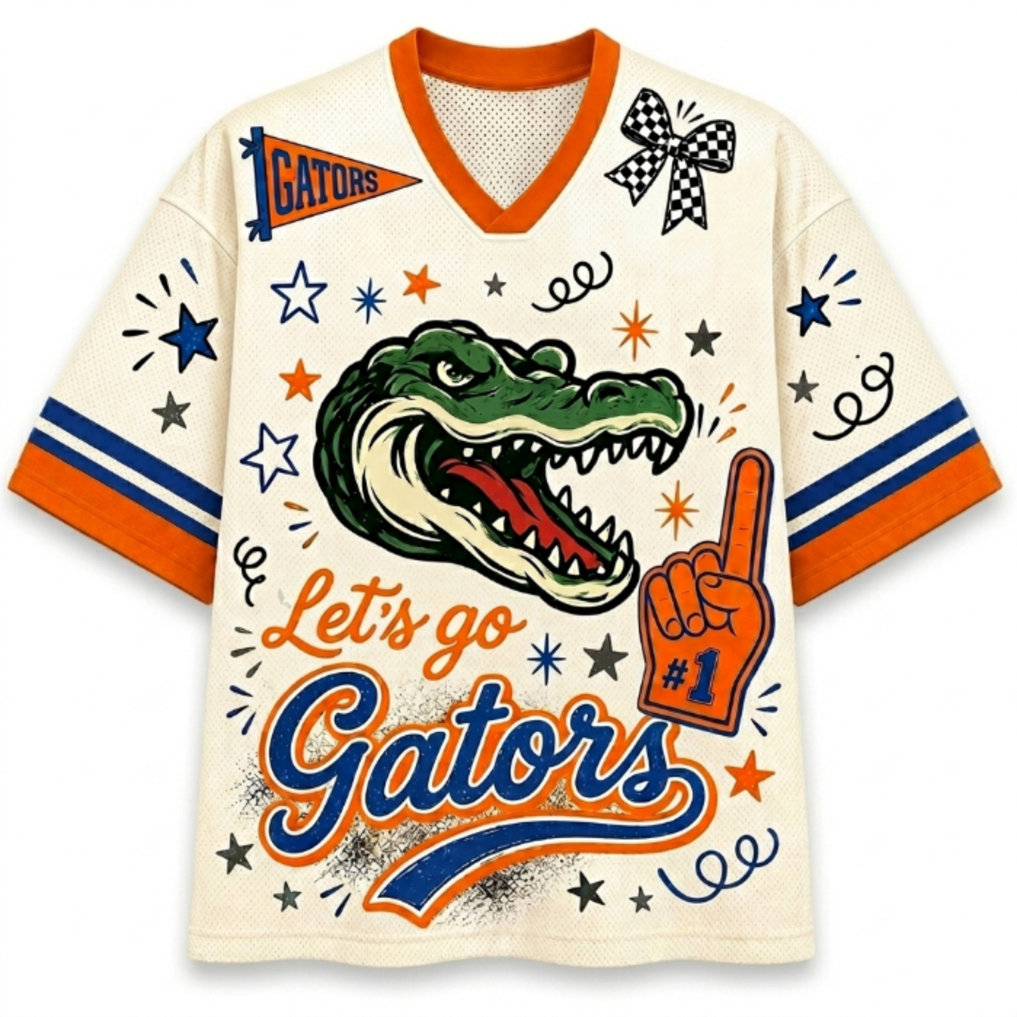 ChaoticClub Mascot Preppy Team Game Day Mesh Jersey
