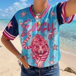 ChaoticClub Striped Easy Tiger Mesh Jersey