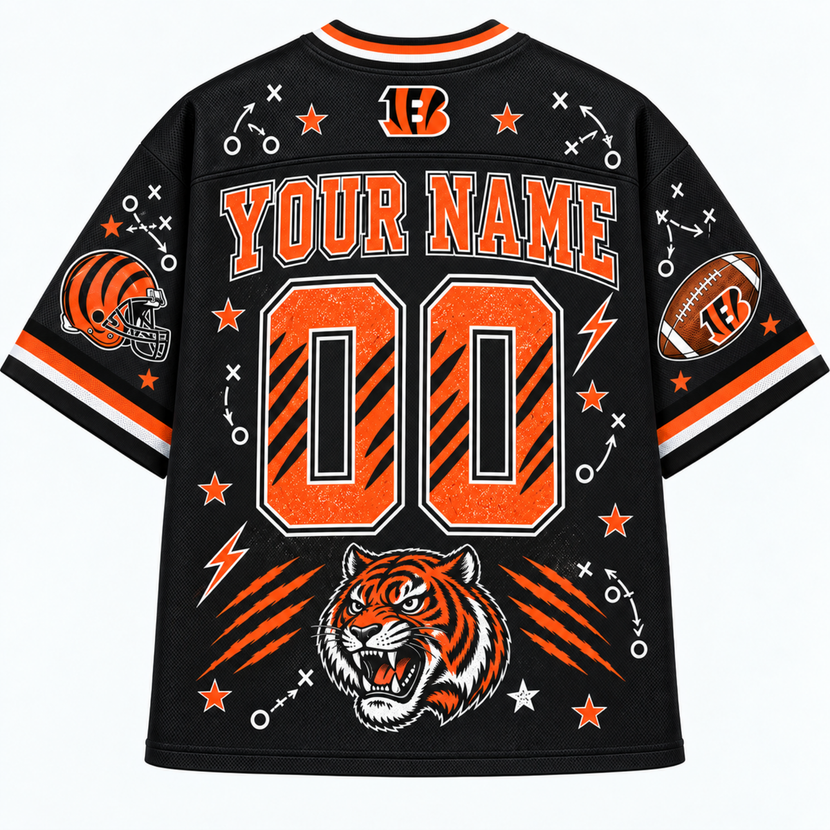 Chaotic Club Mascot Football Doodles Game Day Mesh Jersey
