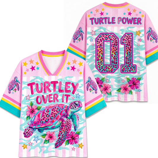 ChaoticClub Striped Leopard Over It Sea Turtle Mesh Jersey