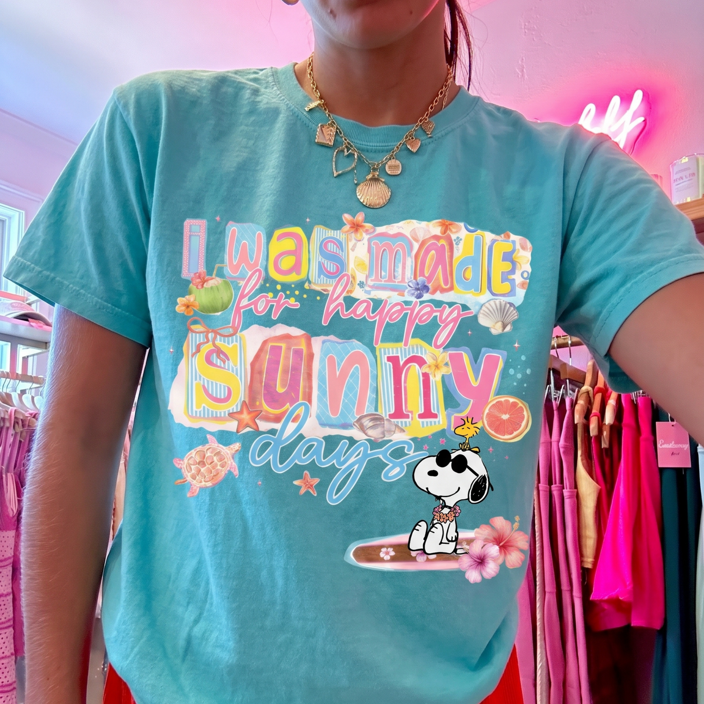 ChaoticClub Summer Sunny Days Dog Neon T-shirt