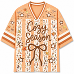 Chaotic Club Striped Fall Autumn Fall Leaves Thanksgiving Mesh Jersey