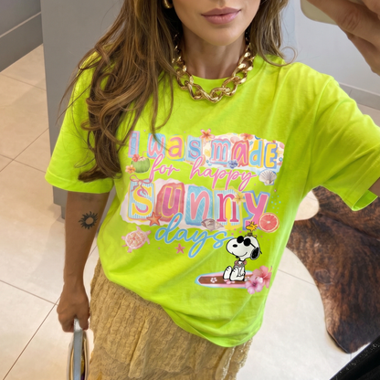 ChaoticClub Summer Sunny Days Dog Neon T-shirt