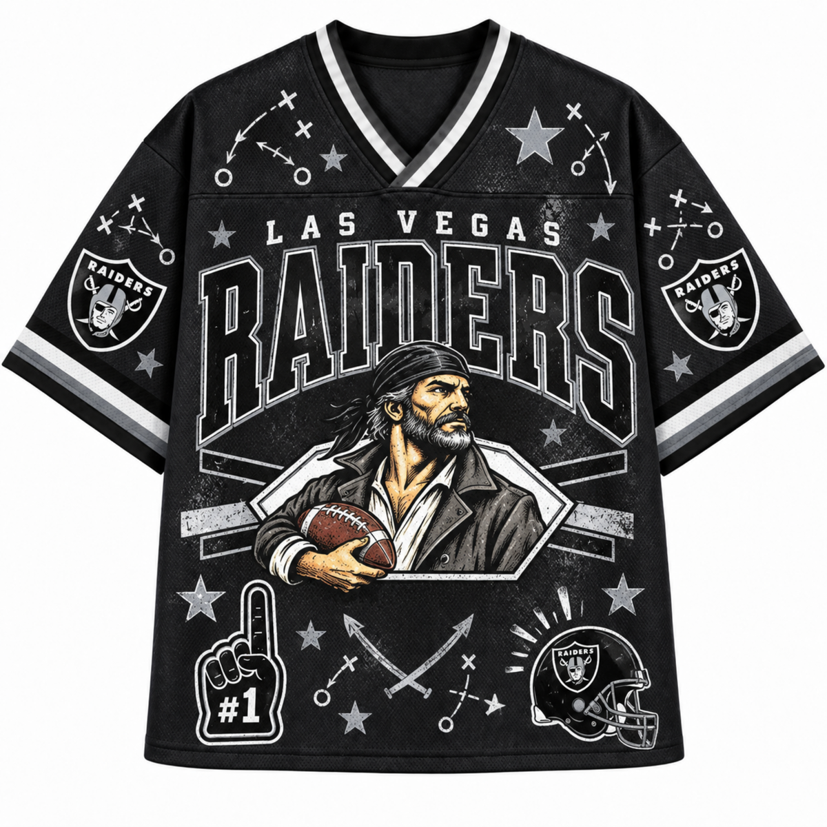 Chaotic Club Mascot Football Doodles Game Day Mesh Jersey