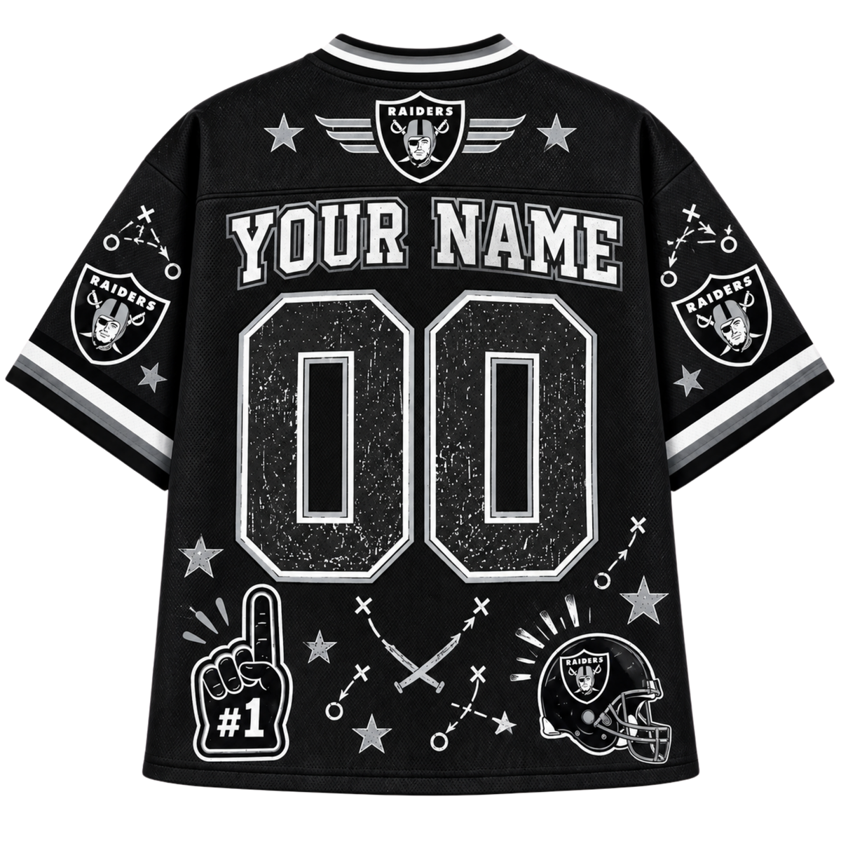 Chaotic Club Mascot Football Doodles Game Day Mesh Jersey