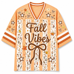 Chaotic Club Striped Fall Autumn Fall Leaves Thanksgiving Mesh Jersey