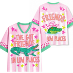 ChaoticClub Striped Gator I’ve Got Friends In Low Places Mesh Jersey