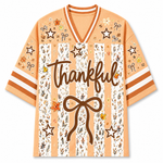 Chaotic Club Striped Fall Autumn Fall Leaves Thanksgiving Mesh Jersey
