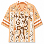 Chaotic Club Striped Fall Autumn Fall Leaves Thanksgiving Mesh Jersey