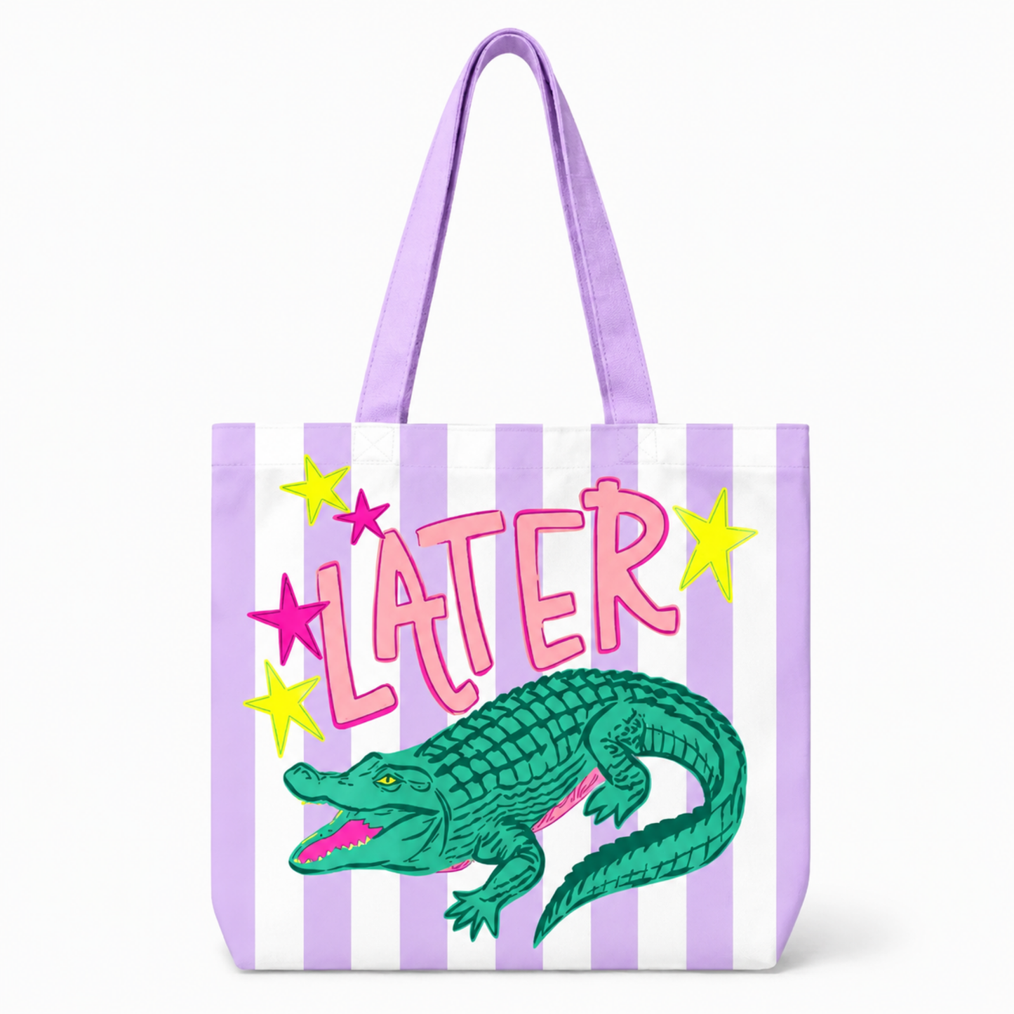 Striped Later Gator Summer After Tote Bag