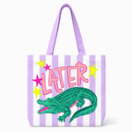 Striped Later Gator Summer After Tote Bag