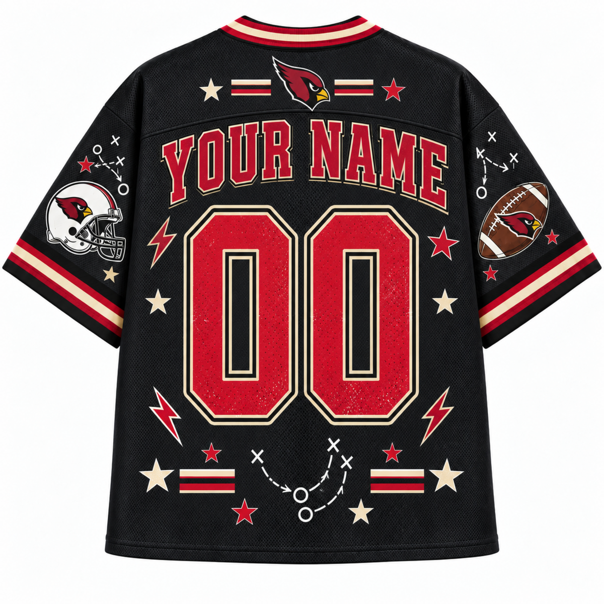 Chaotic Club Mascot Football Doodles Game Day Mesh Jersey