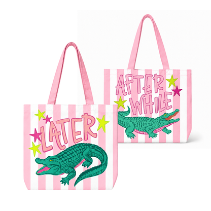 Striped Later Gator Summer After Tote Bag
