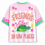 ChaoticClub Striped Gator I’ve Got Friends In Low Places Mesh Jersey - Lifestyle Back View