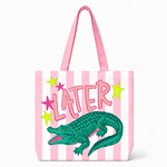 Striped Later Gator Summer After Tote Bag
