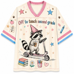 ChaoticClub Off To Teach Back to School Racoon Mesh Jersey