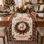 Chaotic Club Farmhouse Christmas Quilted Table Runner
