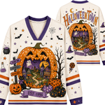 Chaotic Club Purple Halloweentown Trendy Fall Long Sleeve Jersey