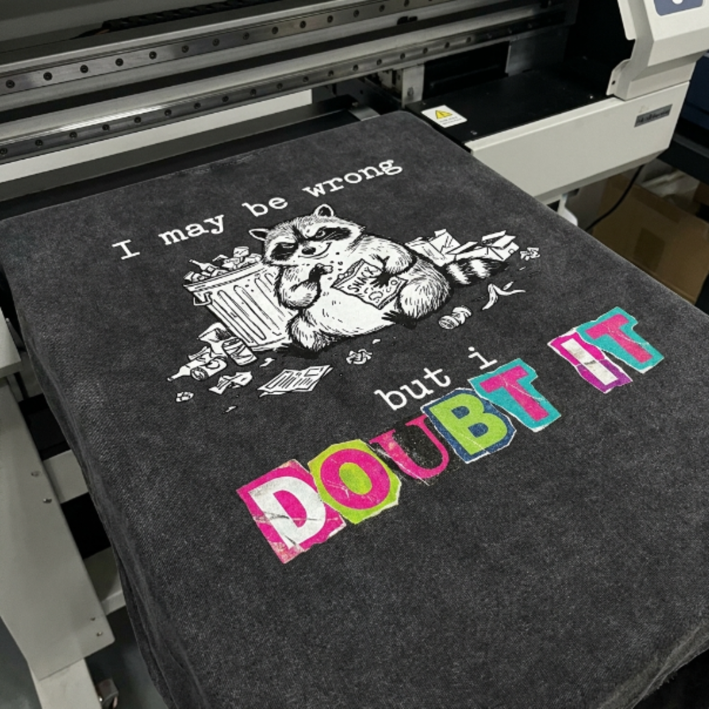 ChaoticClub I May Be Wrong Raccoon Washed T-Shirt