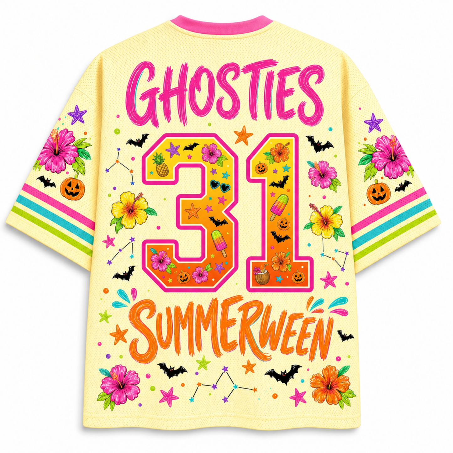 ChaoticClub Summerween Hallelujah Ghost Halloween Mesh Jersey