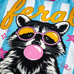 ChaoticClub Blue & White Striped Feral Summer Raccoon Mesh Jersey