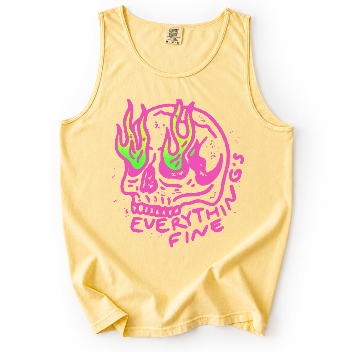 ChaoticClub Everything Is Fine Skull Tank Top