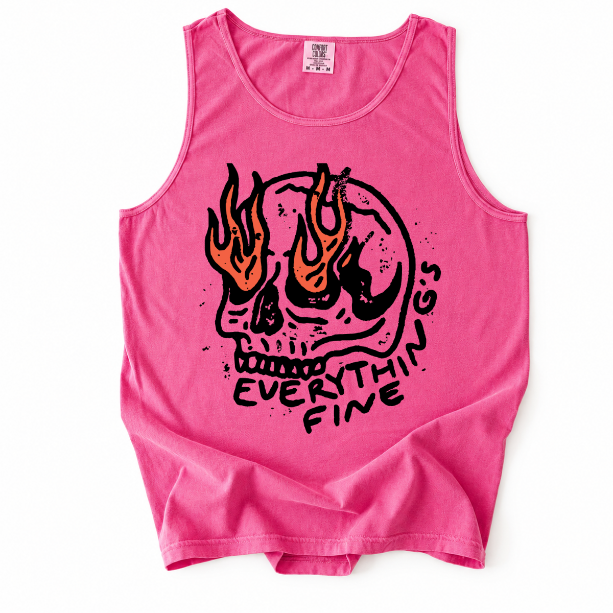 ChaoticClub Everything Is Fine Skull Tank Top