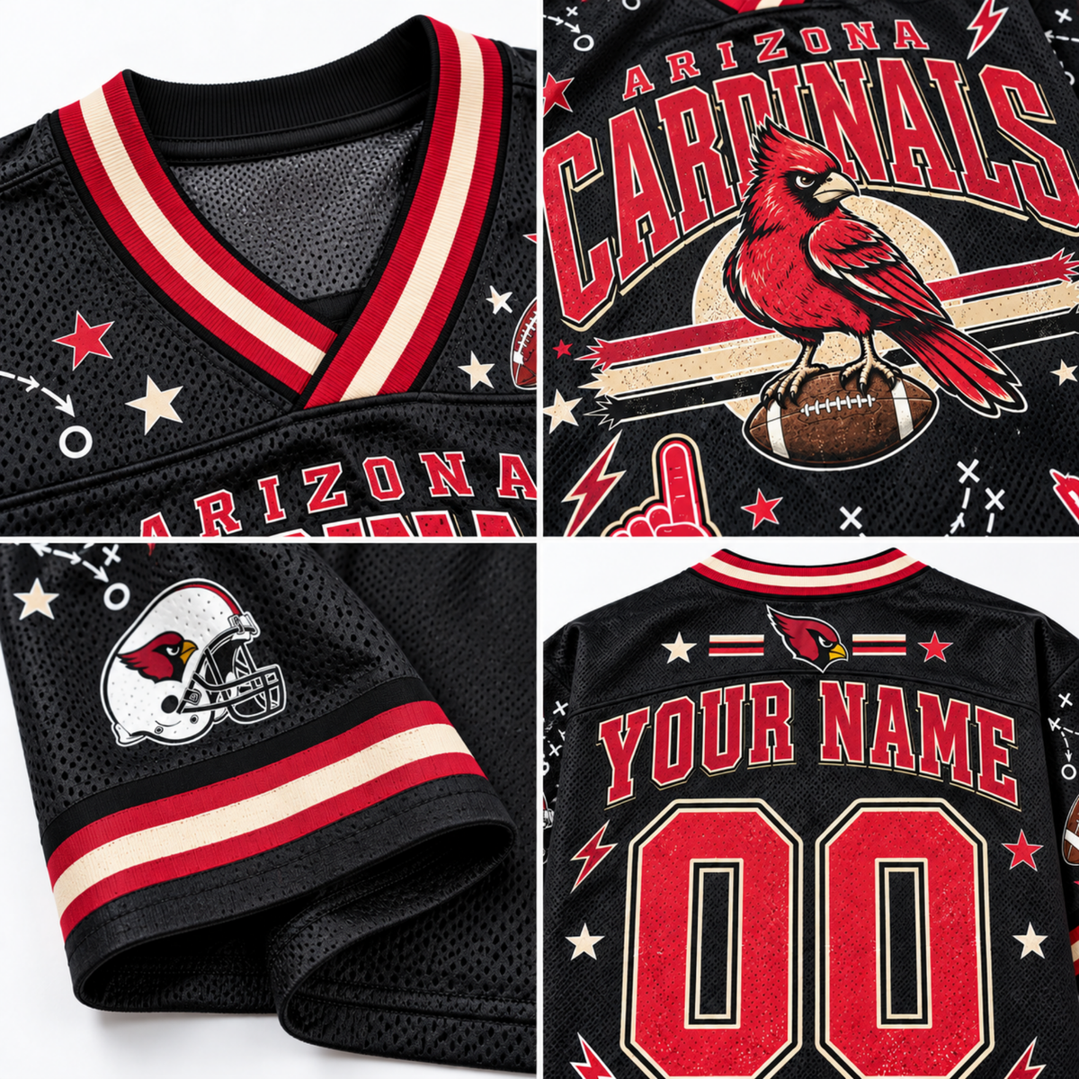 Chaotic Club Mascot Football Doodles Game Day Mesh Jersey