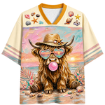 ChaoticClub Highland Cow Bubble Summer Mesh Jersey