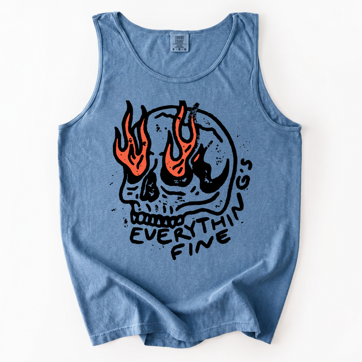 ChaoticClub Everything Is Fine Skull Tank Top