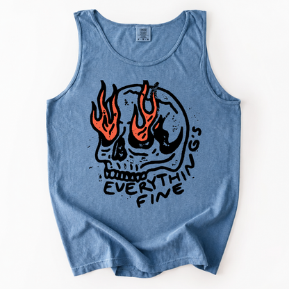 ChaoticClub Everything Is Fine Skull Tank Top