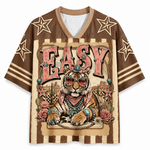 ChaoticClub Cowgirl Animal Easy Tiger Mesh Jersey - Back View Design