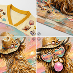 ChaoticClub Highland Cow Bubble Summer Mesh Jersey