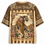 ChaoticClub Cowgirl Animal Easy Tiger Mesh Jersey - Lifestyle On Model