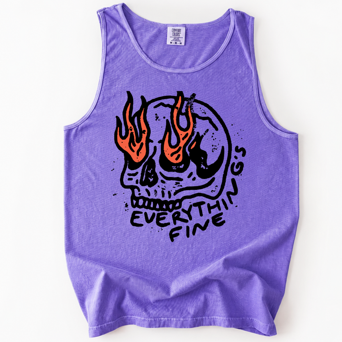 ChaoticClub Everything Is Fine Skull Tank Top