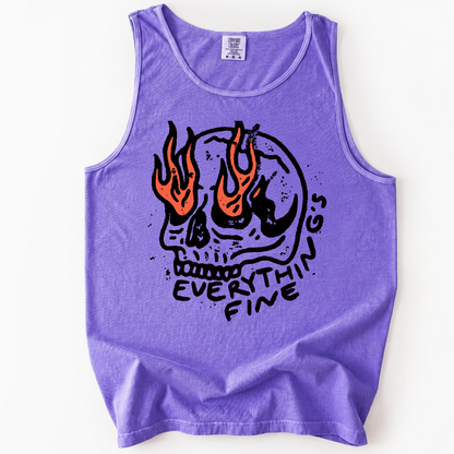 ChaoticClub Everything Is Fine Skull Tank Top