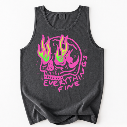 ChaoticClub Everything Is Fine Skull Tank Top