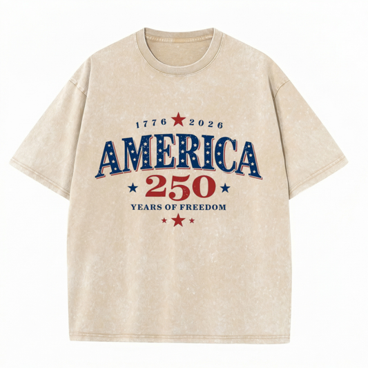 Chaoticclub 250th America 1776-2026 Washed T-Shirt