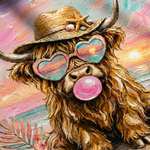 ChaoticClub Highland Cow Bubble Summer Mesh Jersey