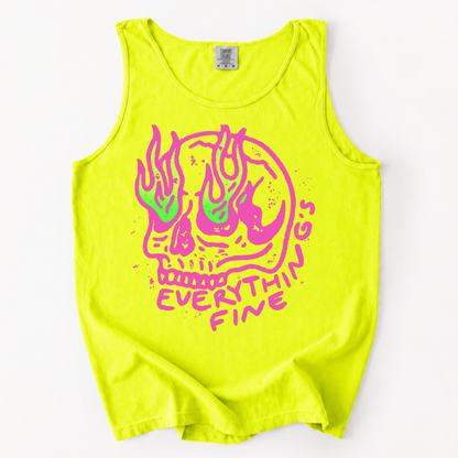 ChaoticClub Everything Is Fine Skull Tank Top