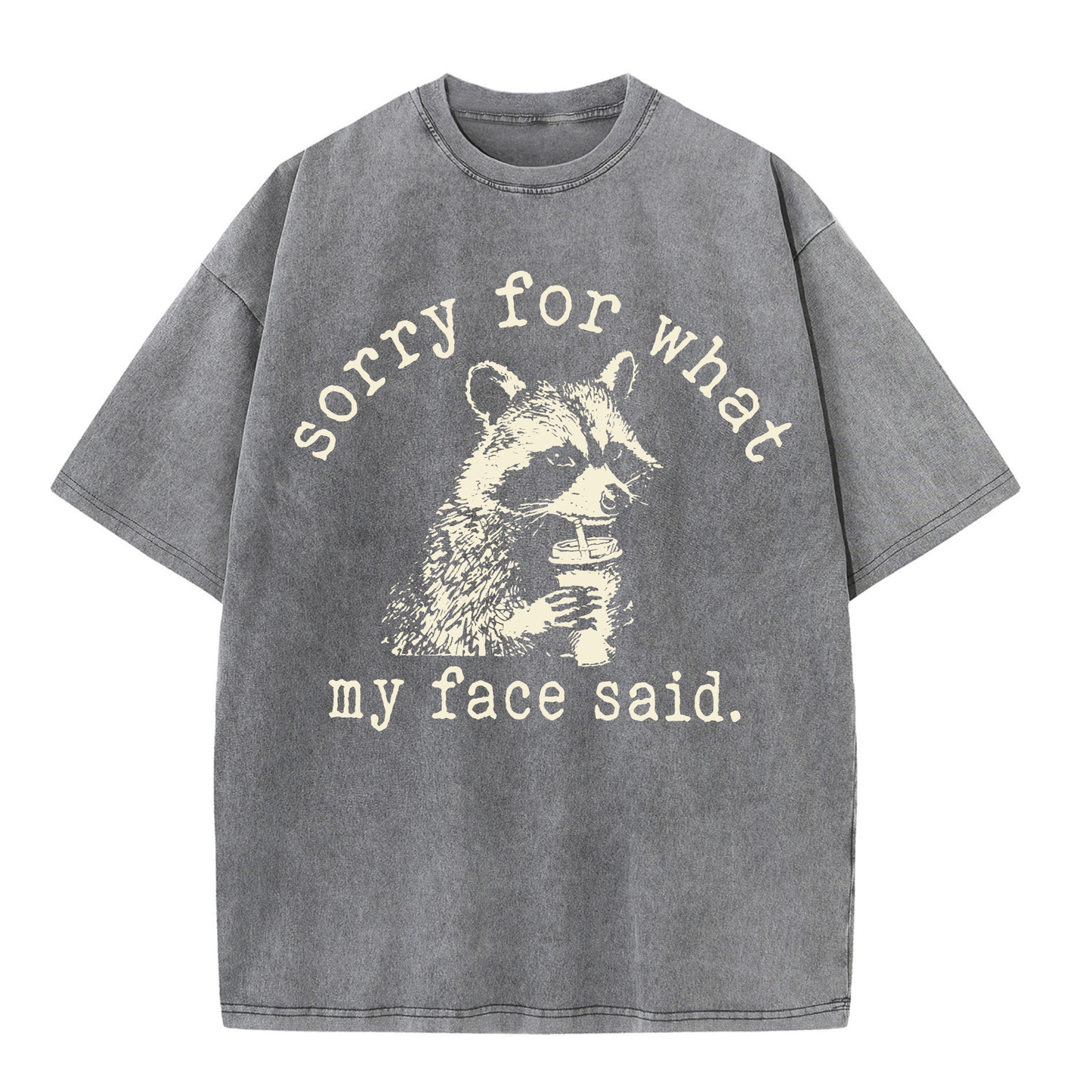 ChaoticClub Sorry For What My Face Said Washed T-Shirt