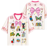 ChaoticClub Children Books Characters Back To School Mesh Jersey