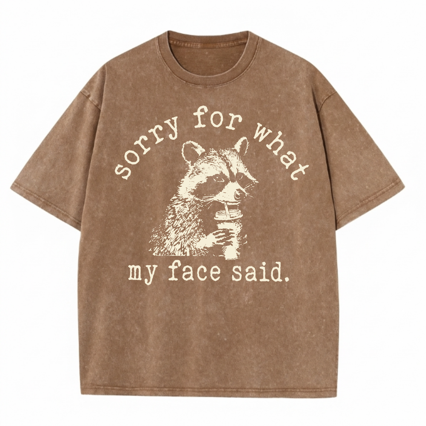 ChaoticClub Sorry For What My Face Said Washed T-Shirt