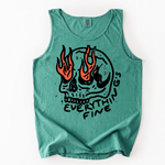 ChaoticClub Everything Is Fine Skull Tank Top